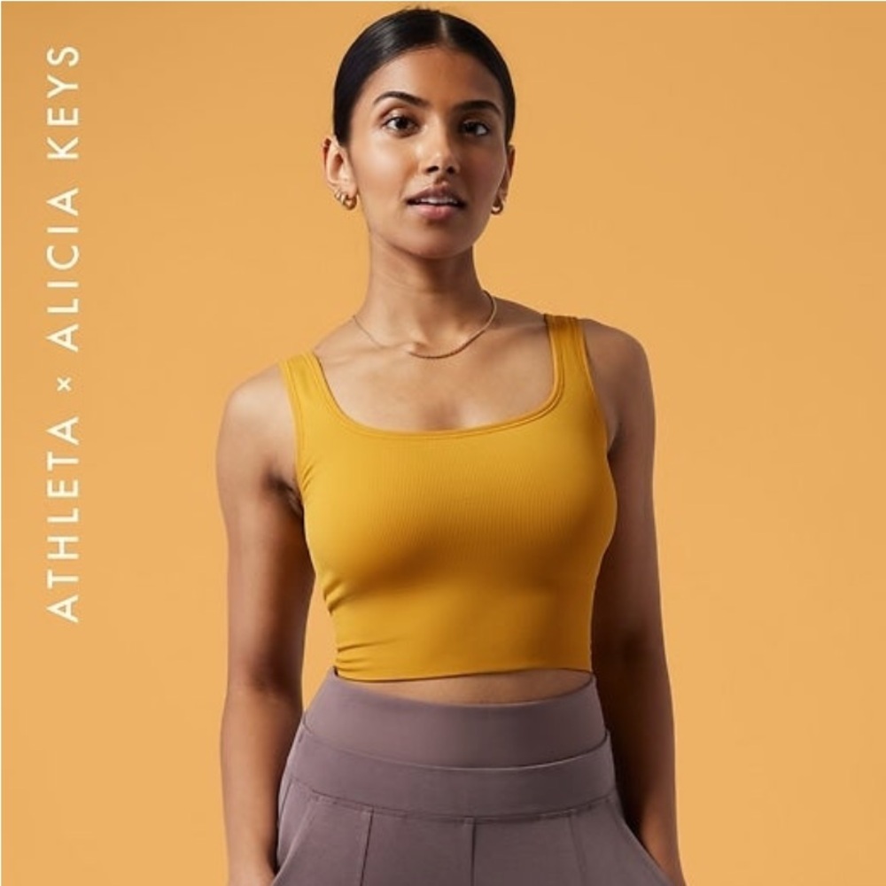 Athleta x Alicia Keys Yellow Aurora Tank size Small